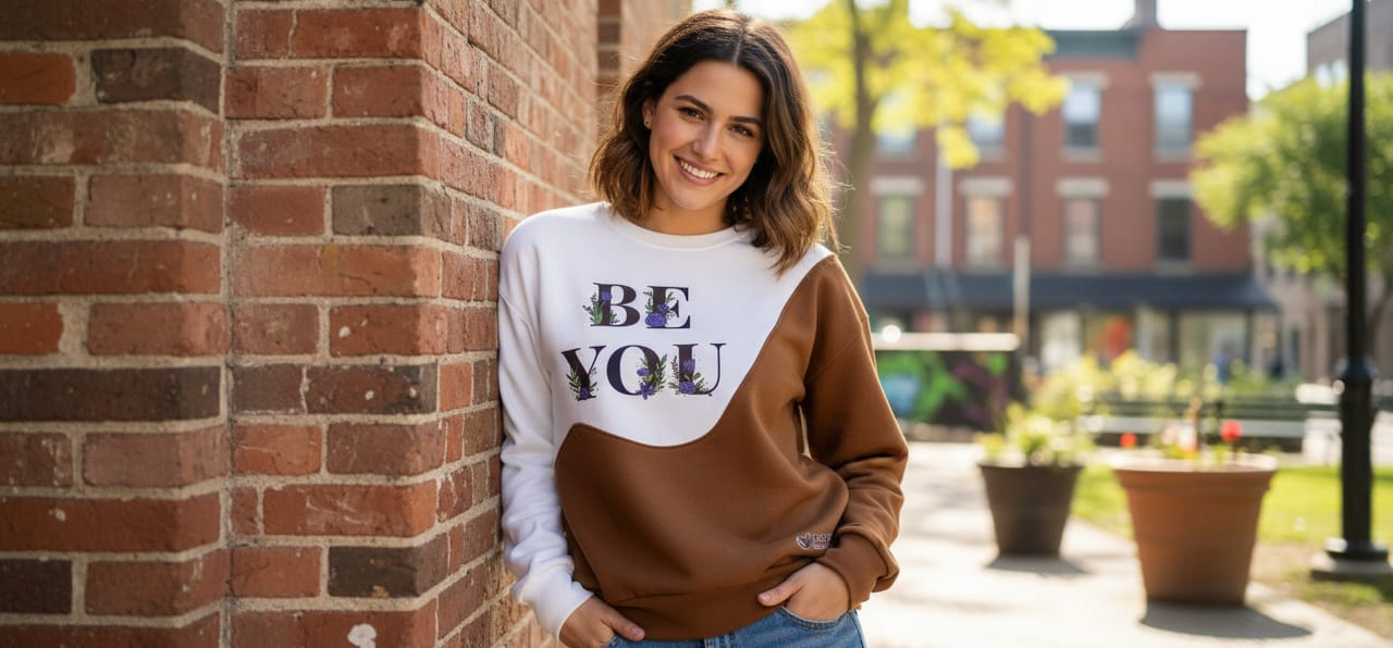 long sleeve shirt with print "Be You"